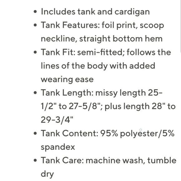 NWT 2 pc Susan Graver Foil Print Cardigan Tank Set - Picture 15 of 16